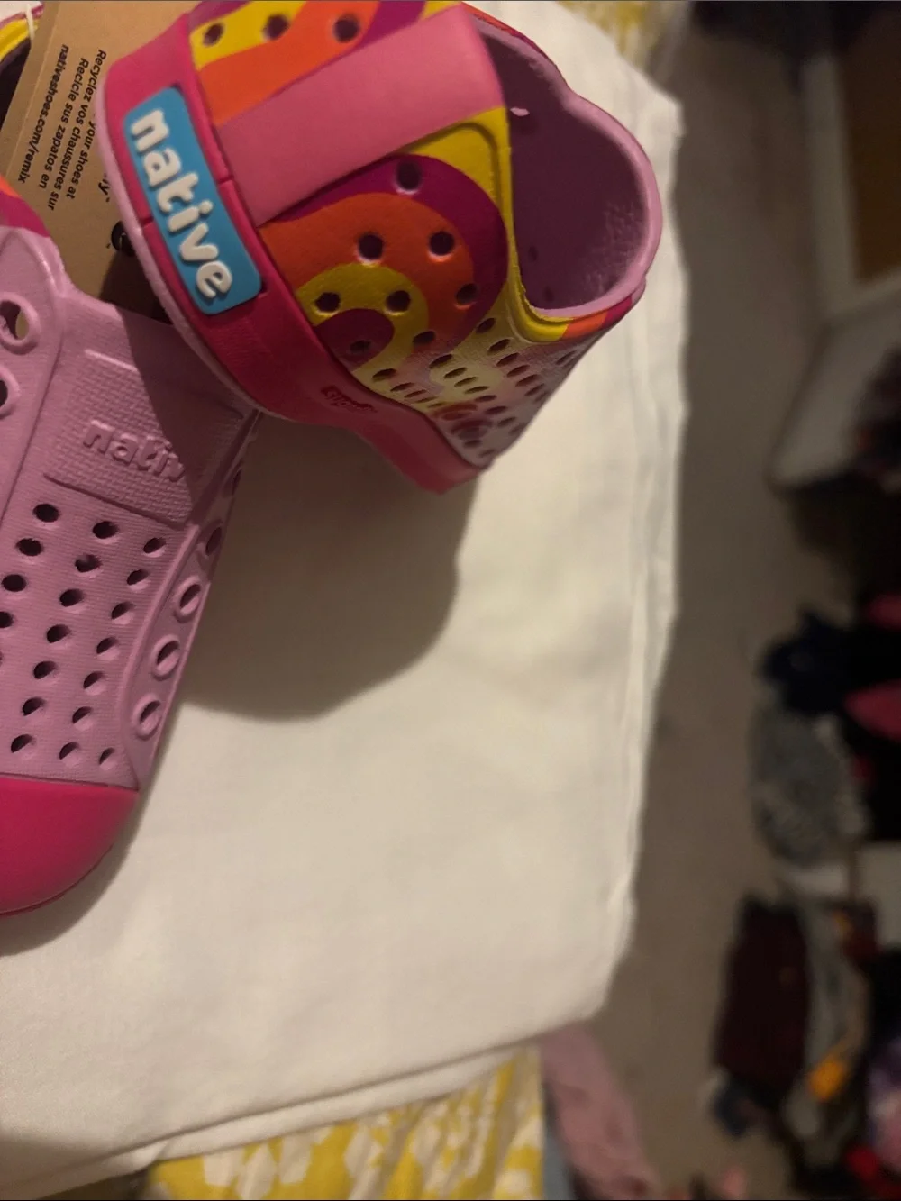 Native Kids Jefferson Slip-On Water Shoes - Light Purple & Hot Pink